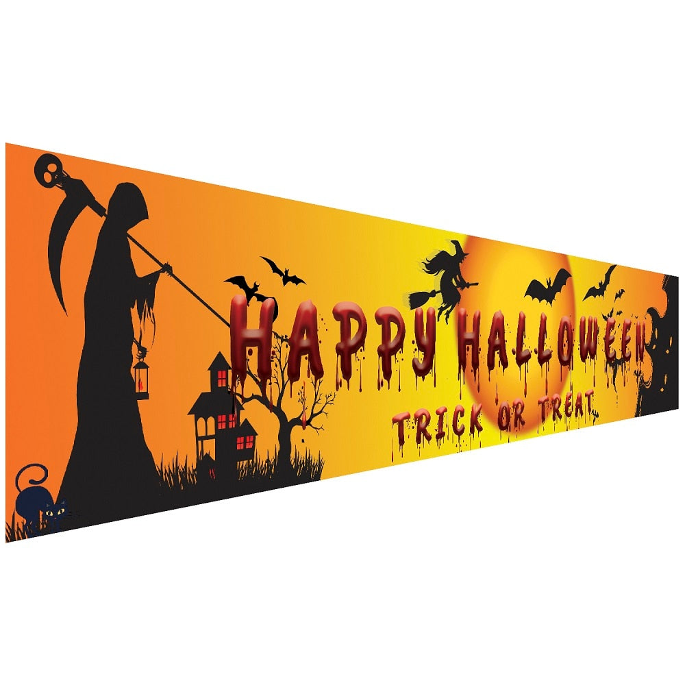 250 × 48 cm Halloween Hanging Banner & Party Backdrop