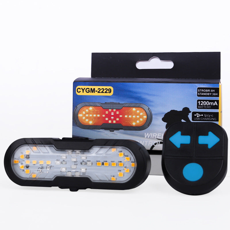 Wireless Remote Bike Tail Light – Turn Signal, Horn & USB-C Rechargeable Safety Light