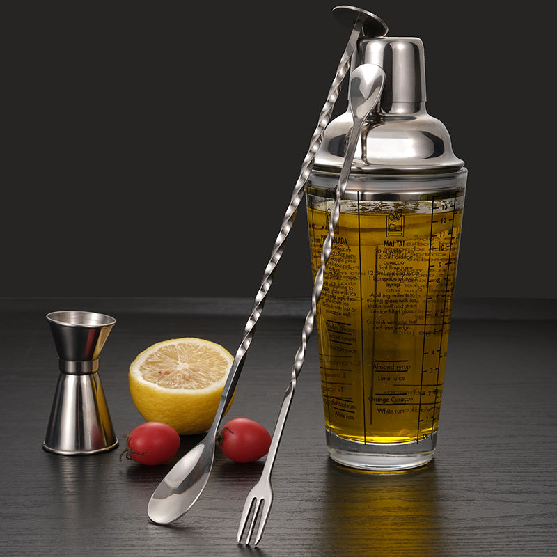 Stainless Steel Teardrop Bar Spoon – Threaded Cocktail Stirring Spoon