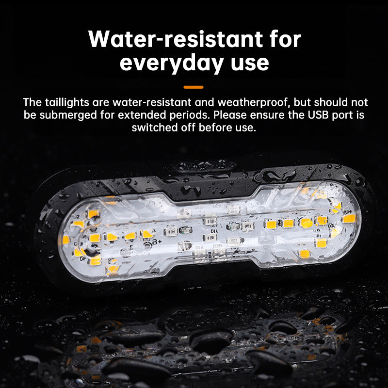 Wireless Remote Bike Tail Light – Turn Signal, Horn & USB-C Rechargeable Safety Light