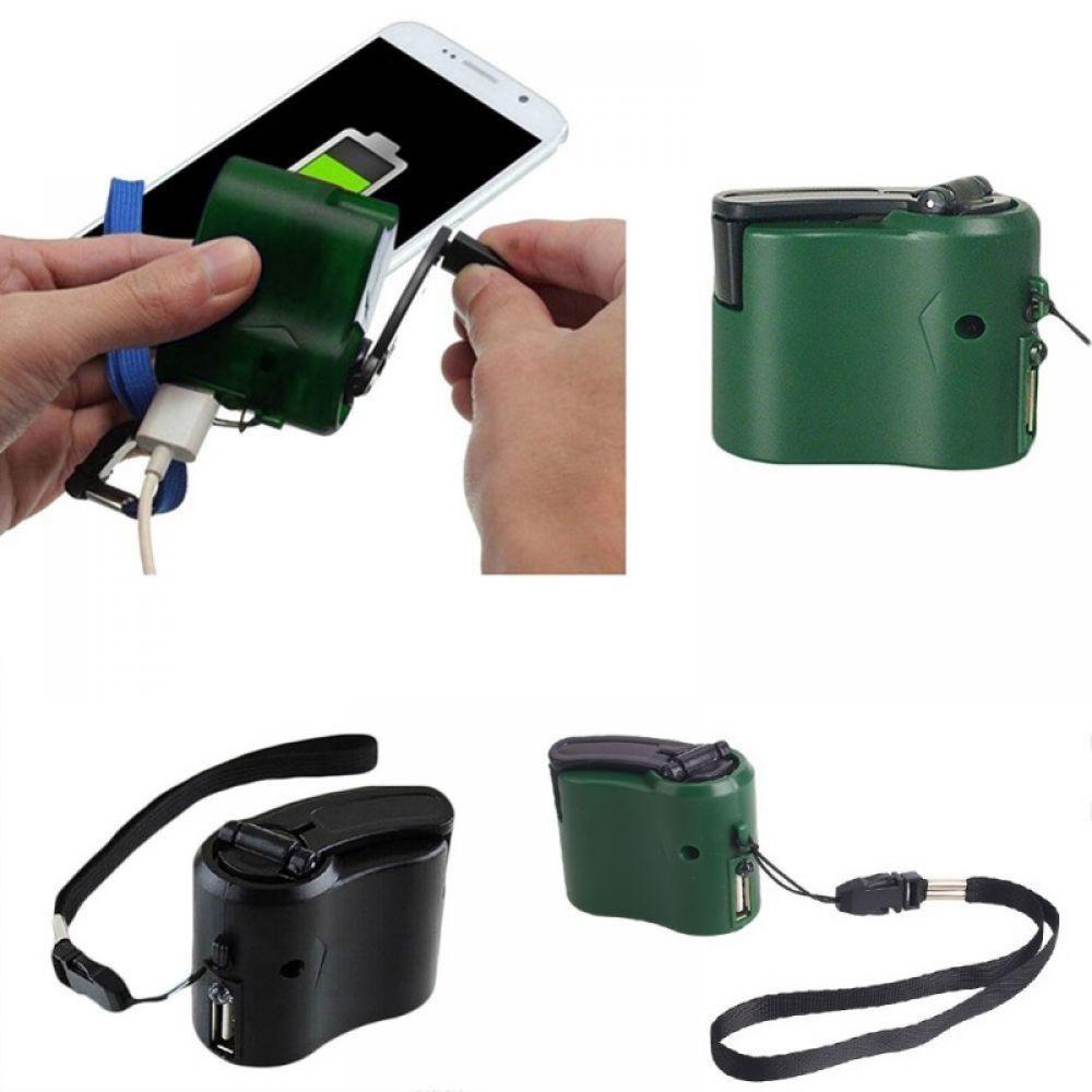 Hand-Crank USB Emergency Charger with LED Light, 5V/600mA