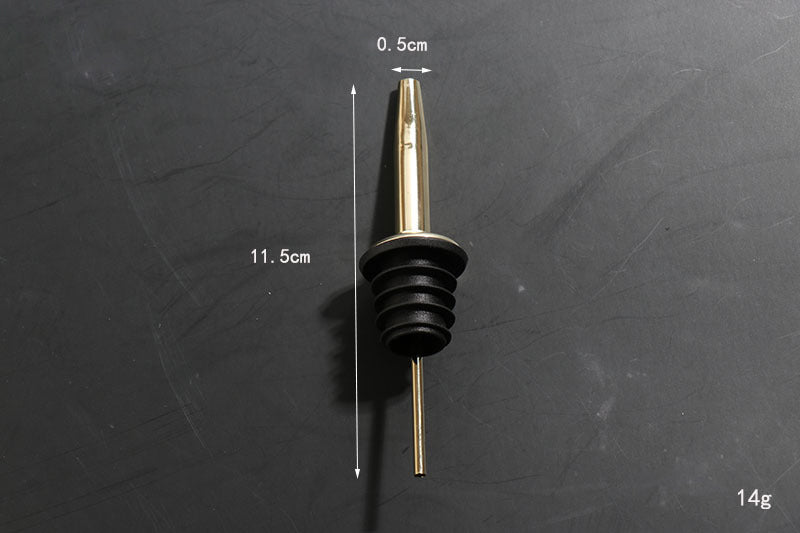 Copper-Plated Stainless Steel Wine & Spirit Speed Pourer – Drip-Free Bottle Spout with Rubber Stopper | Bartender Tool
