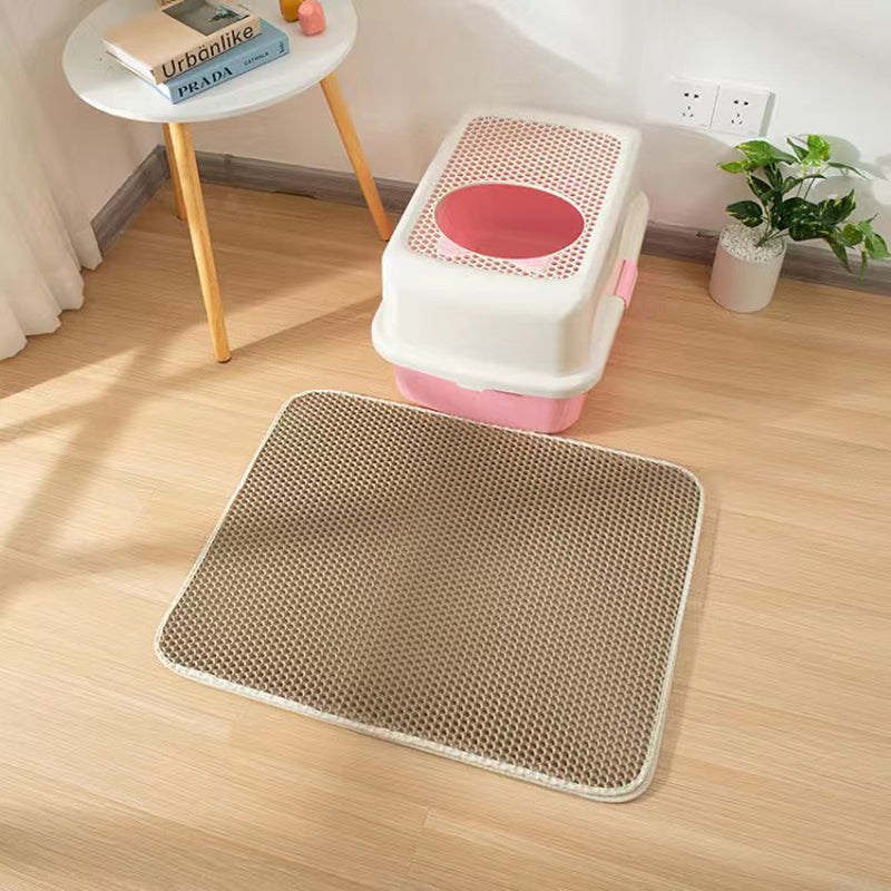 Double-Layer EVA Cat Litter Mat – Honeycomb Trapping, Waterproof Base, Easy Clean | 5 Sizes | 6 Colors