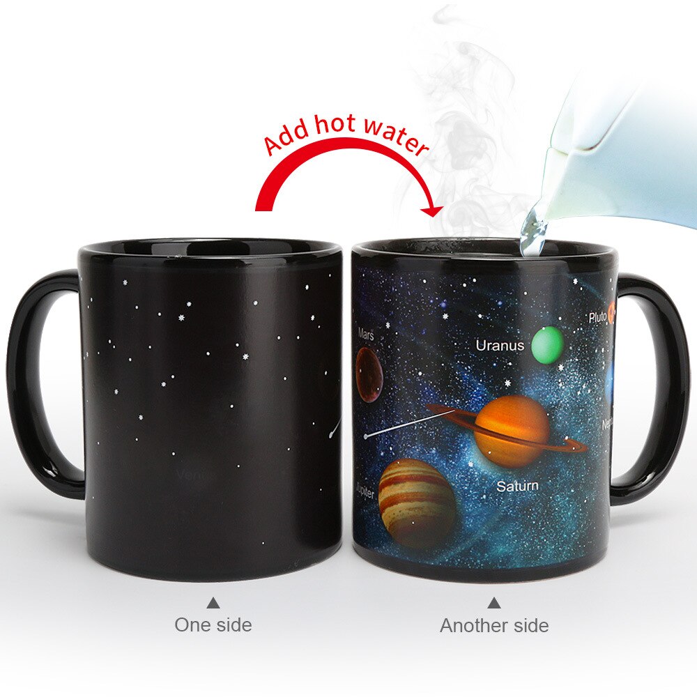 Solar System Temperature-Changing Ceramic Mug, 330 ml