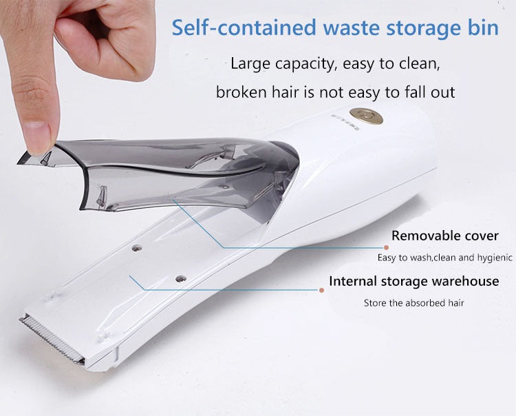 Cordless Pet Hair Clipper – Ceramic Blade, Built-In Hair Collection Chamber, USB Rechargeable | Cats & Dogs | 3 Colors