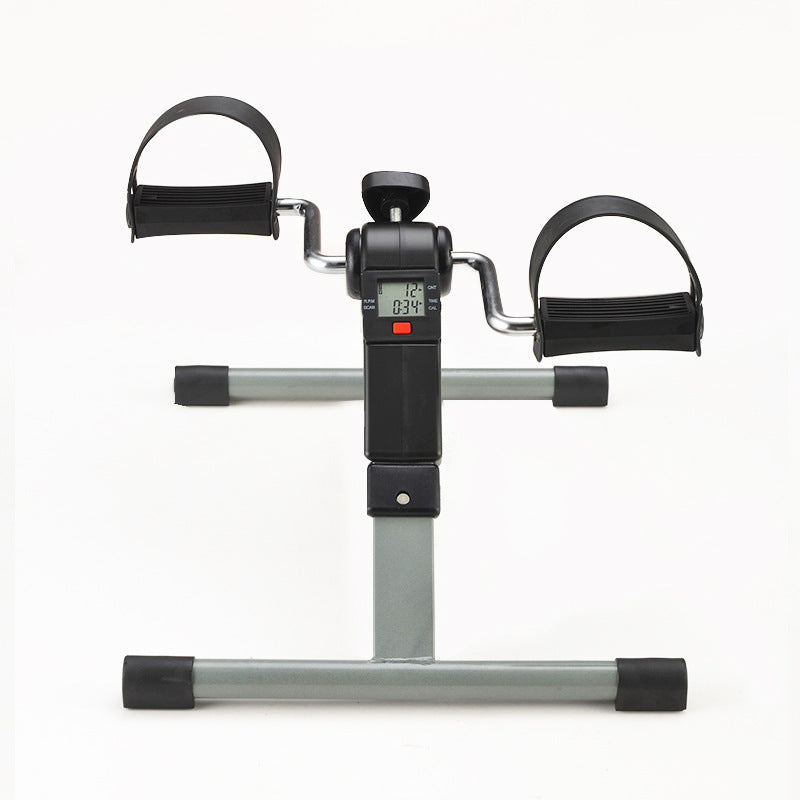 Space-Saving Mini Exercise Bike with LCD Monitor & Adjustable Resistance – Arm & Leg Workout, Black/Silver