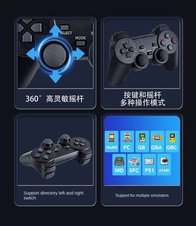 M8 Retro Wireless Game Console with 2 Controllers