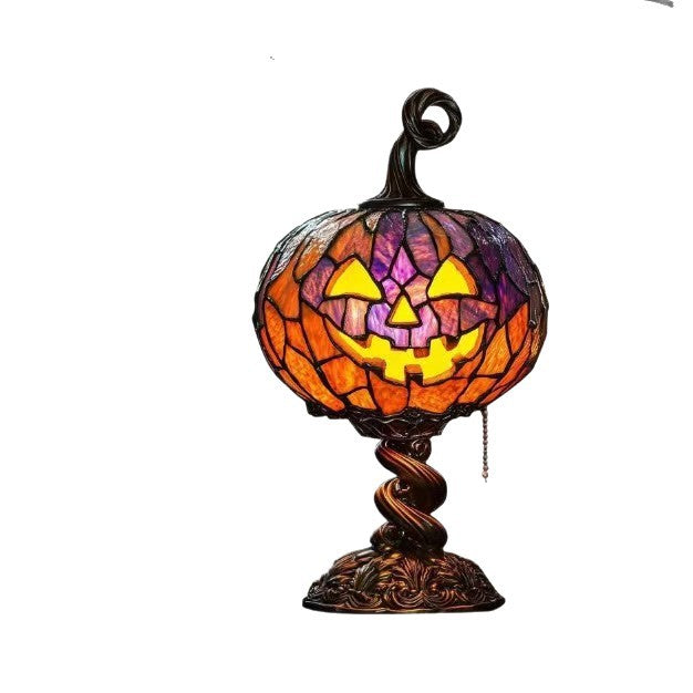 Halloween Glowing Pumpkin Resin Table Lamp