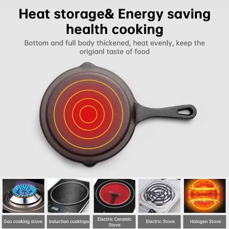 4-Pack Cast Iron Skillet Set – Pre-Seasoned Frying Pans for All Stovetops