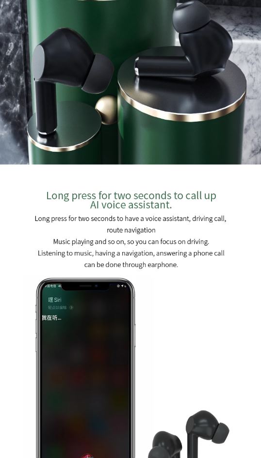TWS Bluetooth 5.0 Wireless Earbuds with Charging Case