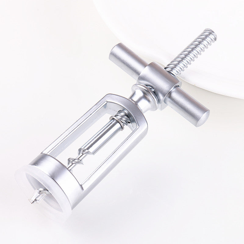 Spiral Cross-Bar Corkscrew & Foil Cutter Set – Heavy-Duty Zinc Alloy Wine Opener with Triangle Buckle | Gift Box Included