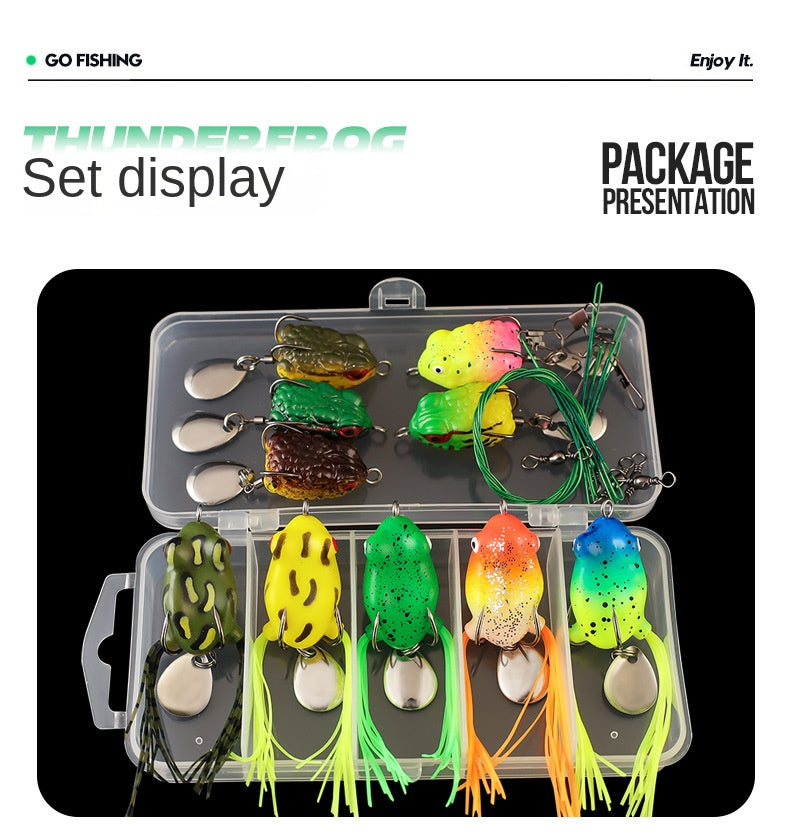 3 cm Double-Whisker Frog Fishing Lure Set, 11 Pieces