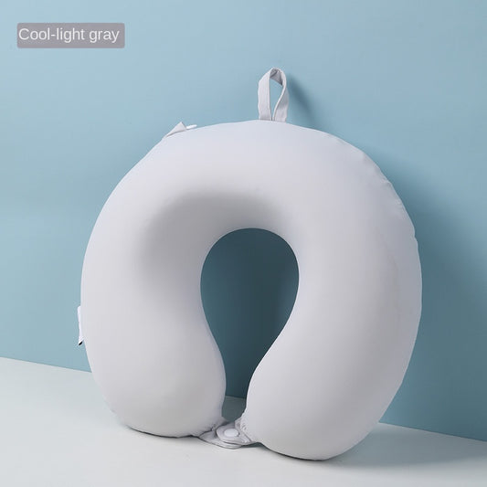 Memory Foam Travel U-Shaped Neck Pillow – Portable Airplane & Nap Pillow with EVA Storage Box