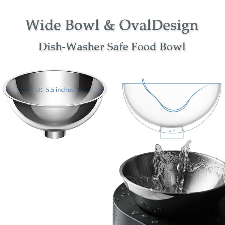 Tilted Raised Stainless Steel Pet Bowl – 15° Angled Base, Ergonomic Posture, Removable Bowl | Cats & Dogs | Single & Double