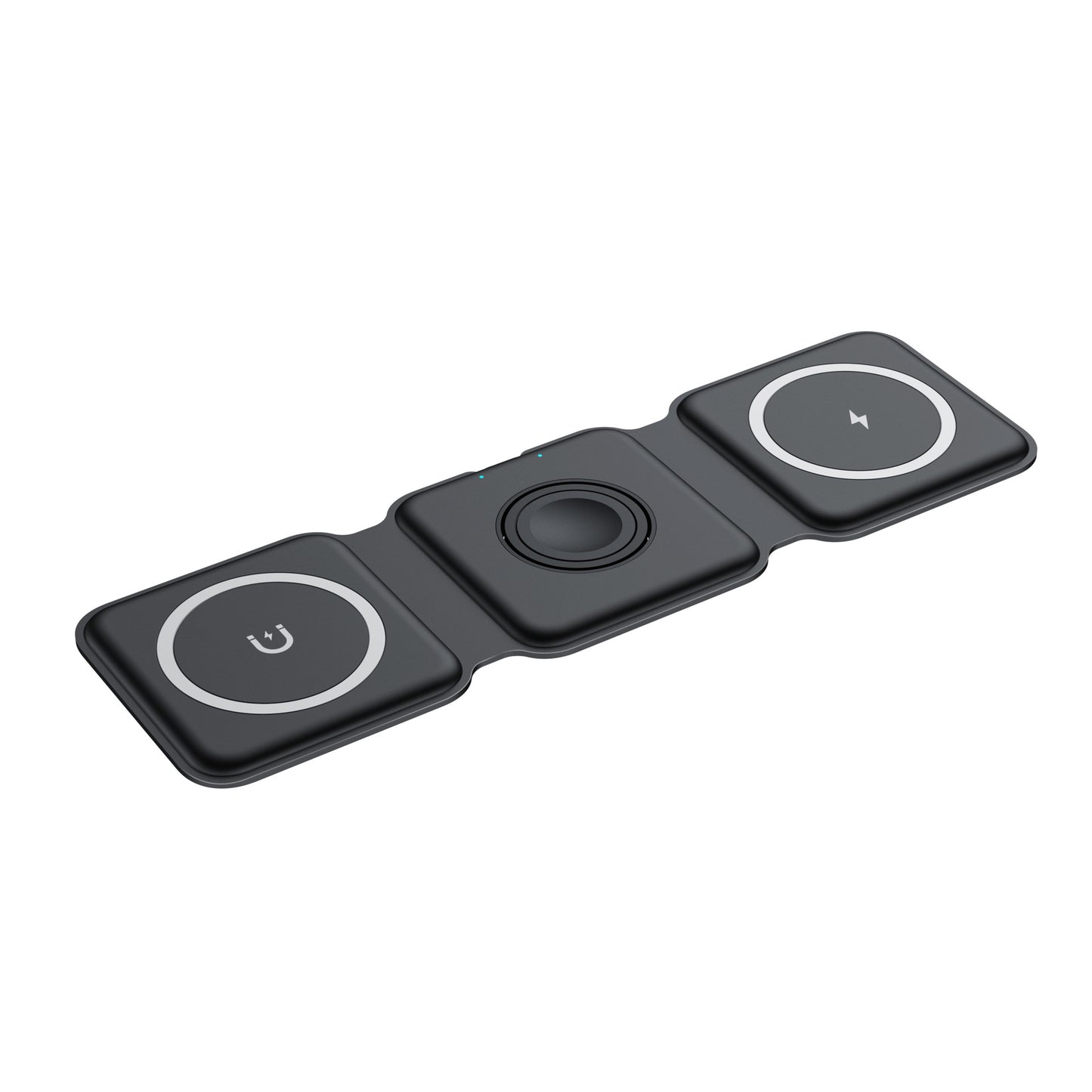 Foldable 3-in-1 Magnetic Wireless Charger – 15W MagSafe Charging Pad for iPhone, Apple Watch & AirPods