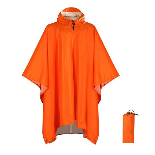 3-in-1 Waterproof Hooded Rain Poncho – Multi-Use Raincoat, Shelter & Sleeping Bag Cover