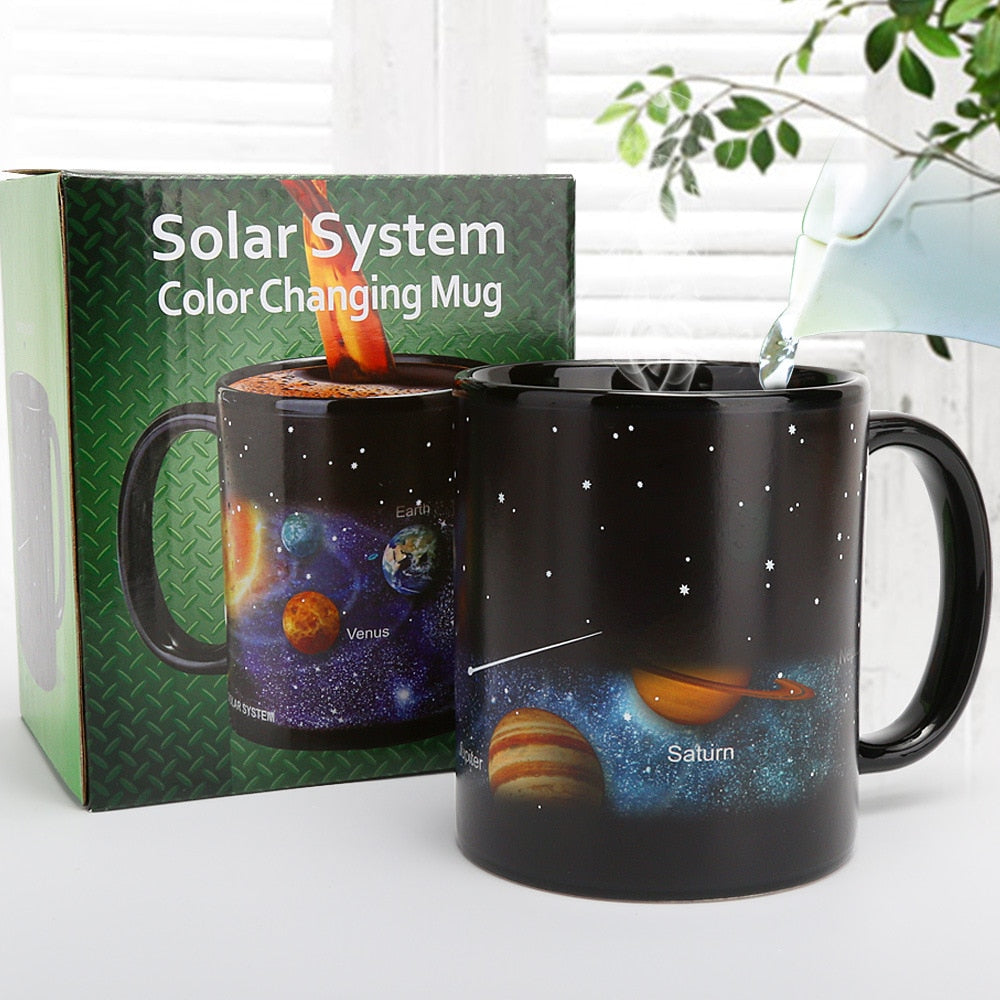 Solar System Temperature-Changing Ceramic Mug, 330 ml
