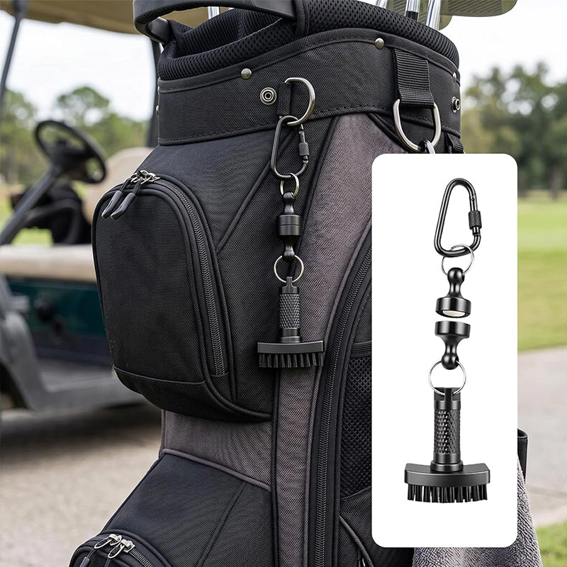 Magnetic Golf Club Cleaning Brush with Groove Pick