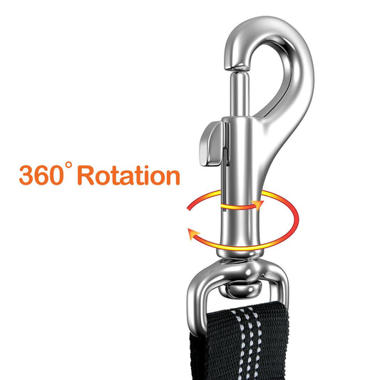 2-in-1 Adjustable Dog Car Seat Belt & Leash – Bungee Elastic, Reflective Nylon, Universal Buckle & Swivel Snap Hook | Dogs | 9 Colors