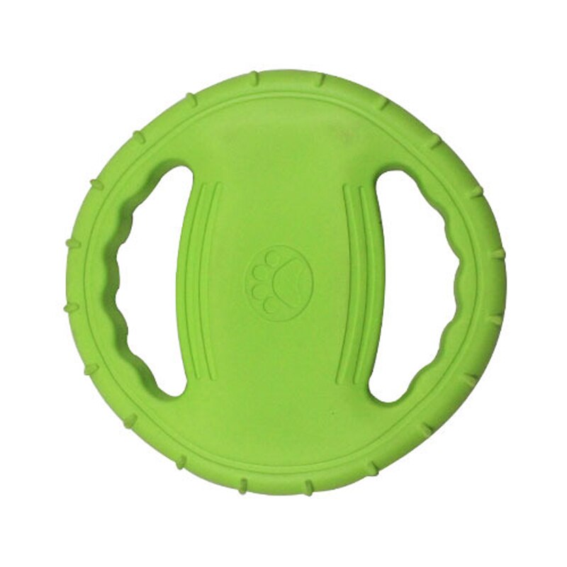 EVA Foam Dog Flying Disc with Grip Handles & Chew Ridges – Fetch, Tug & Chew Toy | 20cm | Dogs | Green, Red & Orange