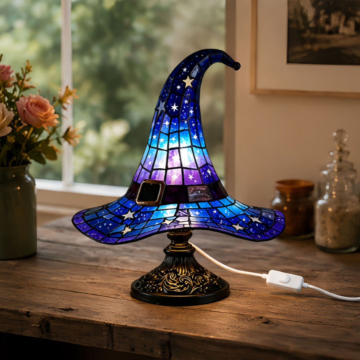 Halloween Witch Hat Decorative Lamp, 8 Color Options
