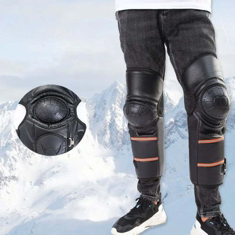 Warm Motorcycle Knee Protectors, Short or Mid-Length, 1 Pair
