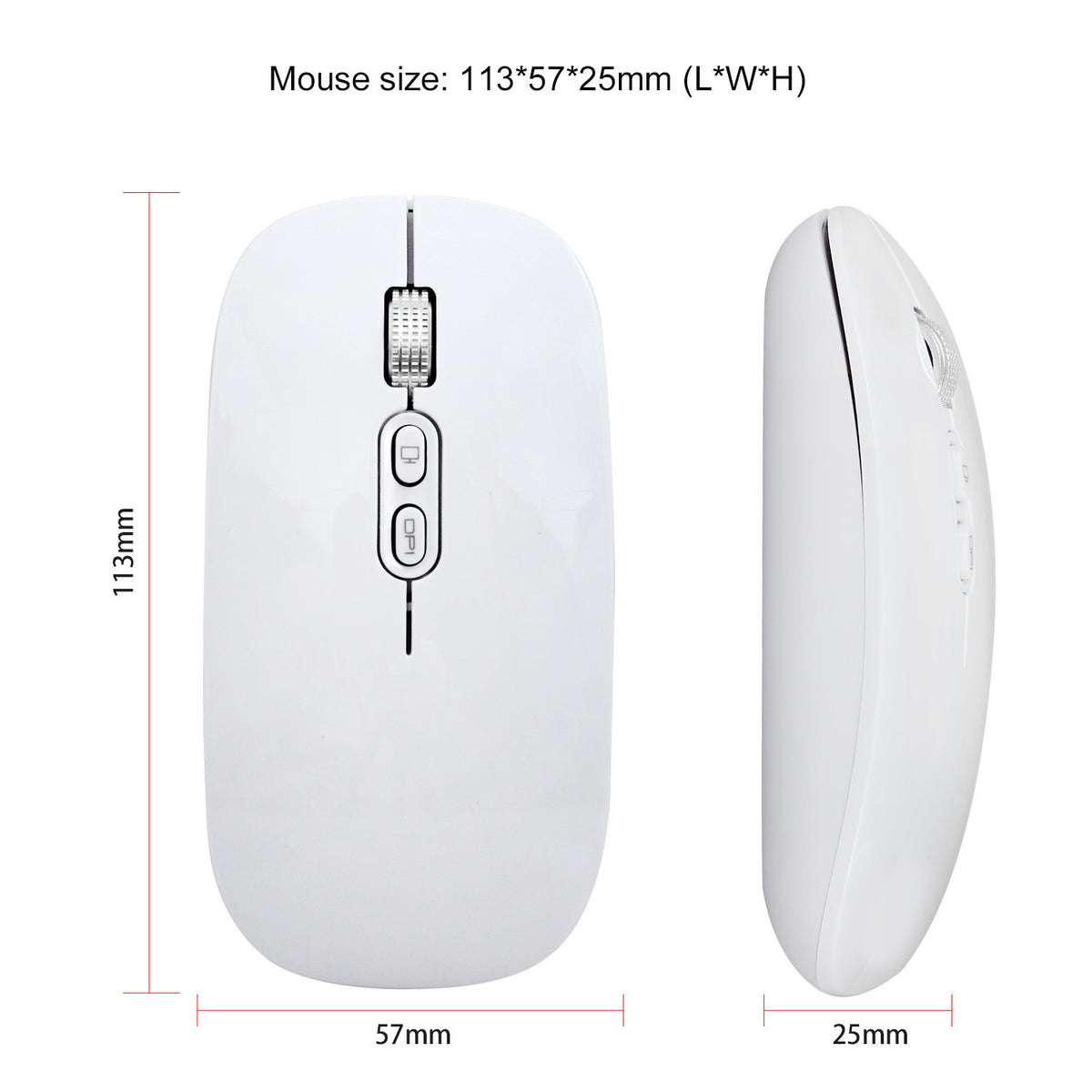 Rechargeable 2.4G Wireless Mouse with Silent Clicks