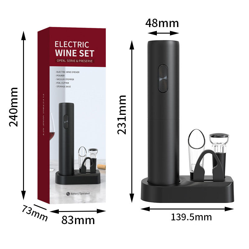 Electric Wine Bottle Opener Set – One-Touch Automatic Corkscrew | Rechargeable & Battery Versions | 2, 4 & 5-Piece Sets