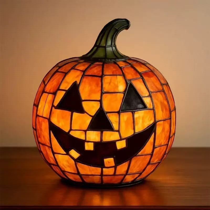 Halloween Resin Pumpkin Lantern Decoration
