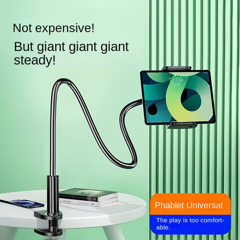 Flexible Gooseneck Phone & Tablet Stand with Desk Clamp – 75–138cm Adjustable Arm | Hands-Free Lazy Bracket | Bed, Desk & Sofa
