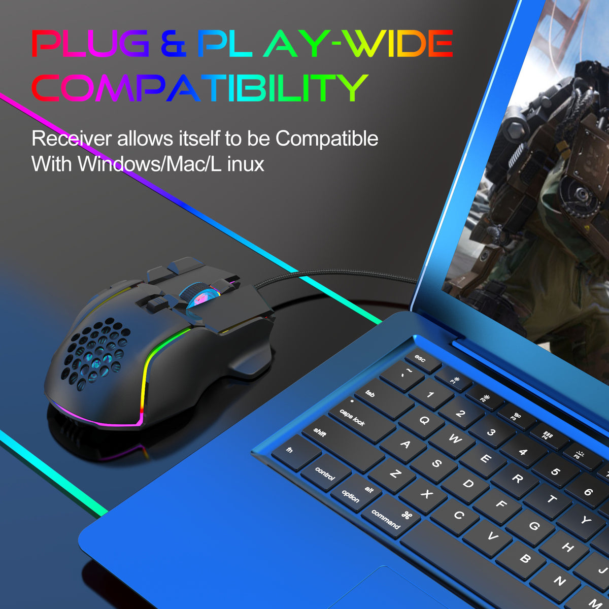 S700 10-Key Programmable RGB Gaming Mouse