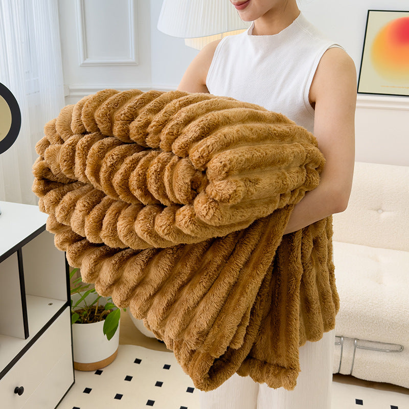 Cozy Fleece Throw Blanket – Soft Oversized Nap Blanket