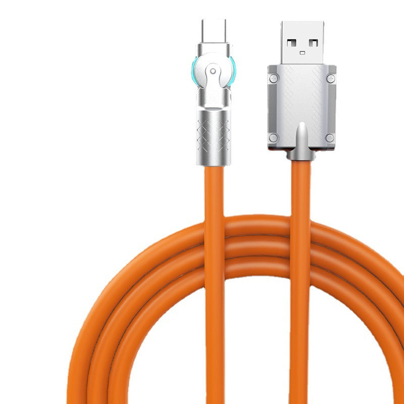 1m Rotatable Fast-Charging Cable with Type-C and iPhone Options
