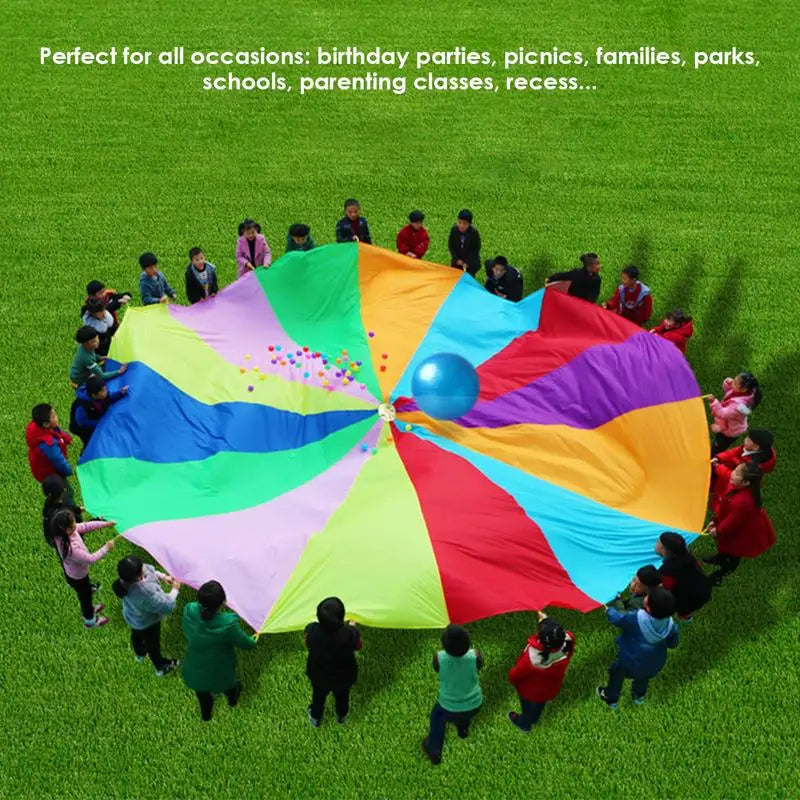 Rainbow Play Parachute for Kids, 200 cm or 300 cm