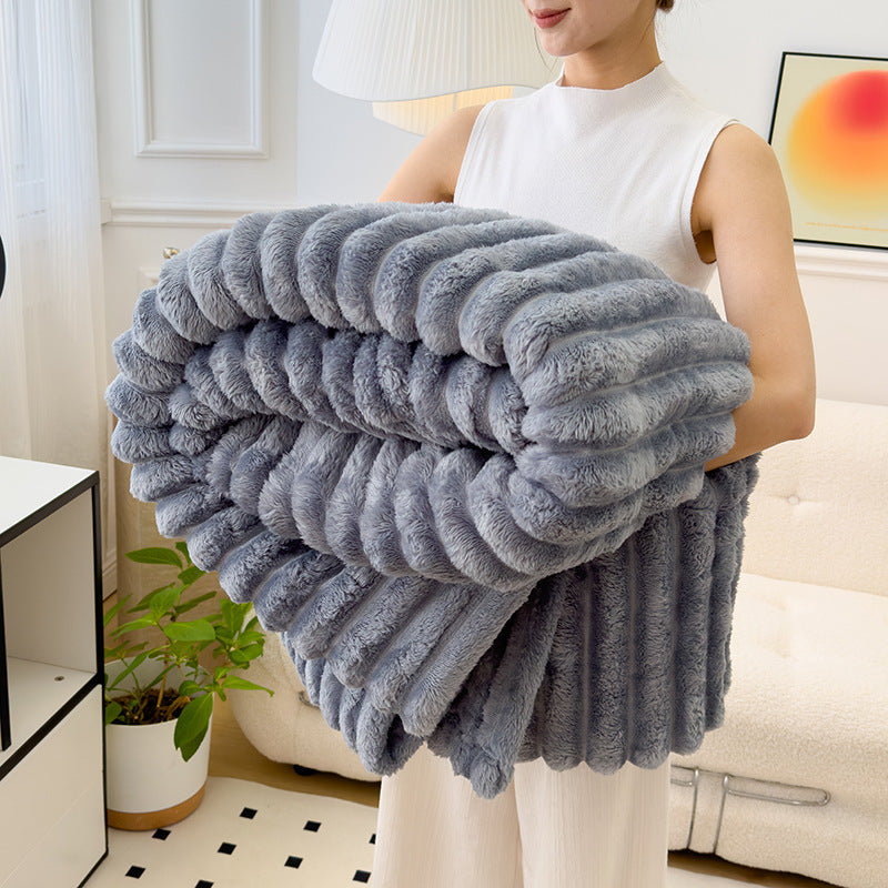Cozy Fleece Throw Blanket – Soft Oversized Nap Blanket