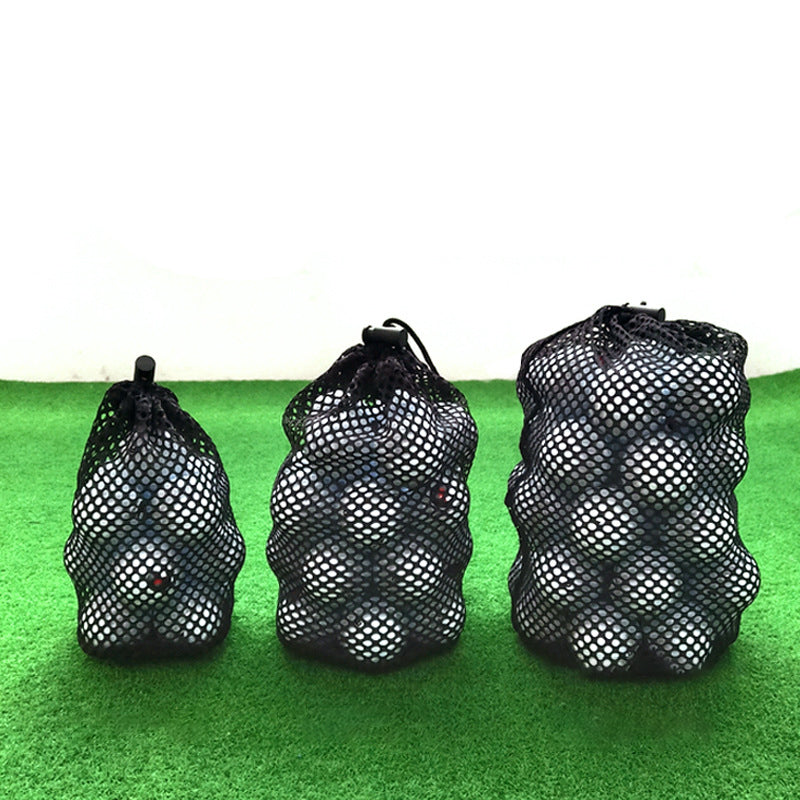 Nylon Mesh Golf Ball Storage Bag – Drawstring Ball Net Bag, 3 Sizes