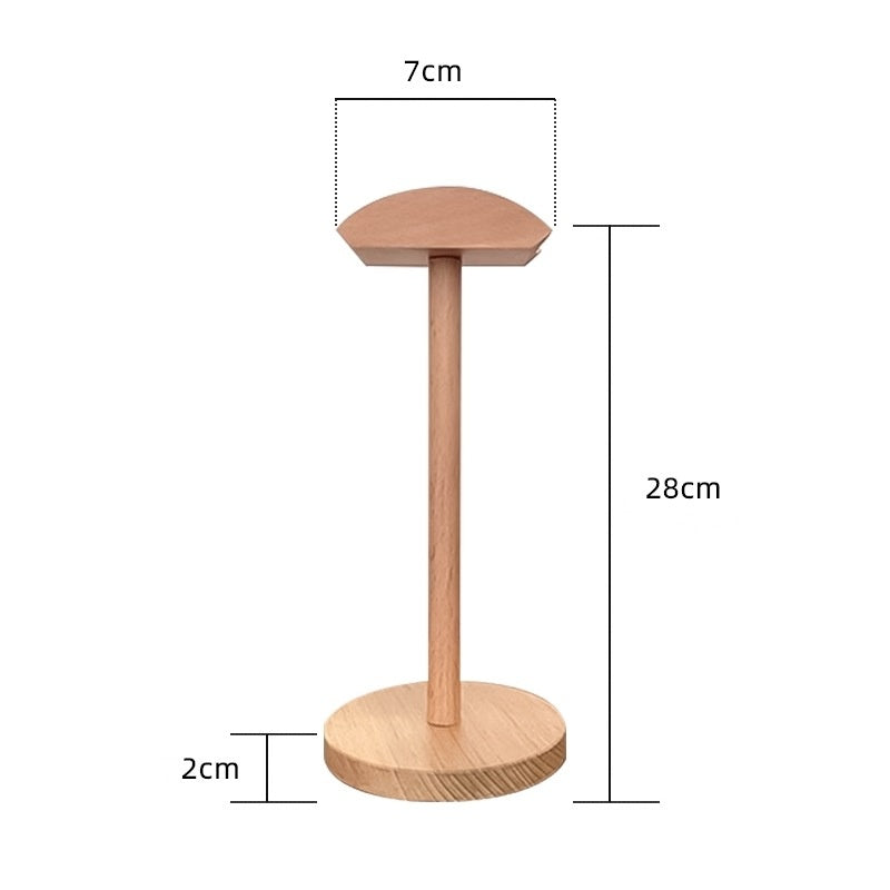 KOF Pattern Solid Wood Headphone Stand for Over-Ear Headphones