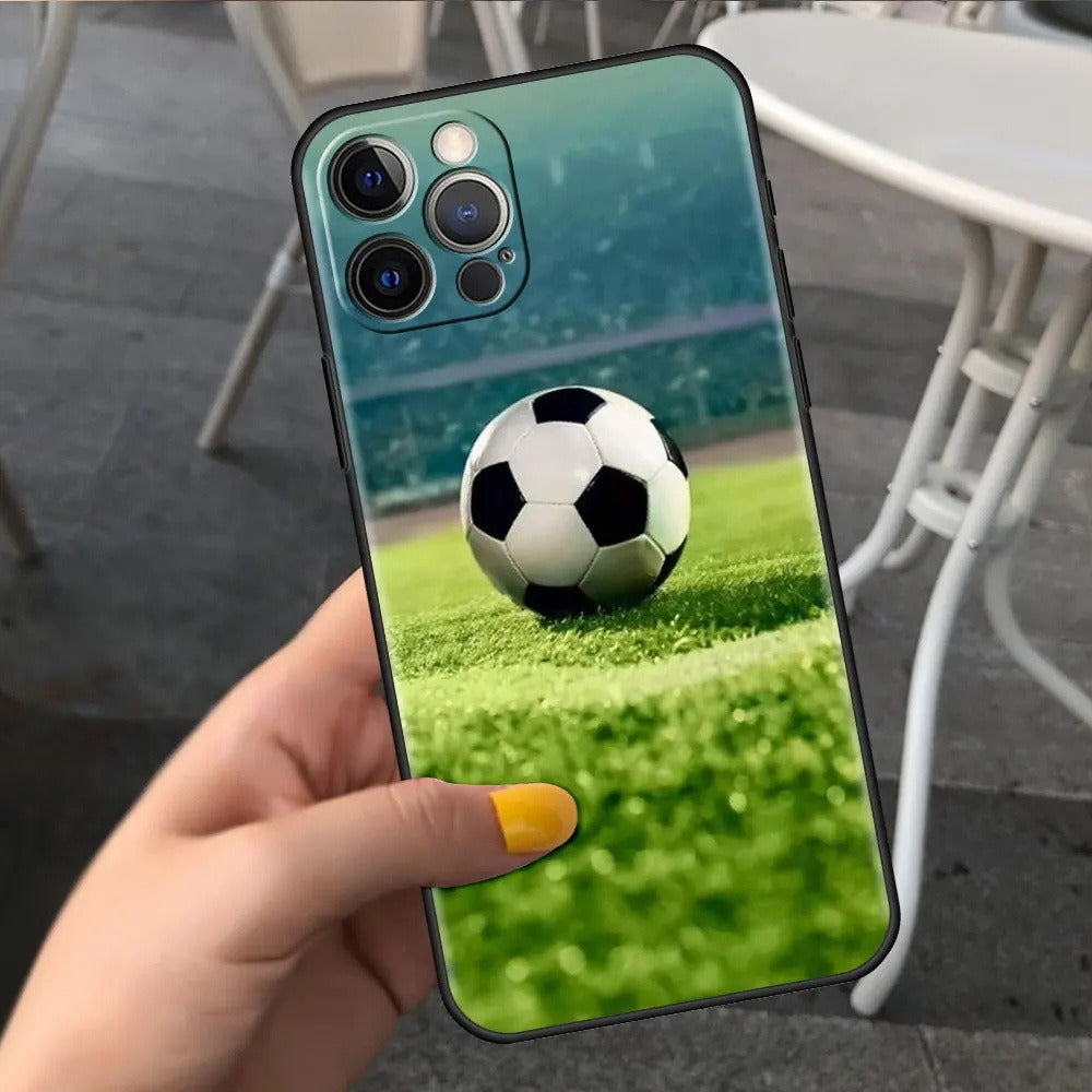TPU Soccer Phone Case for iPhone 5–15 Series