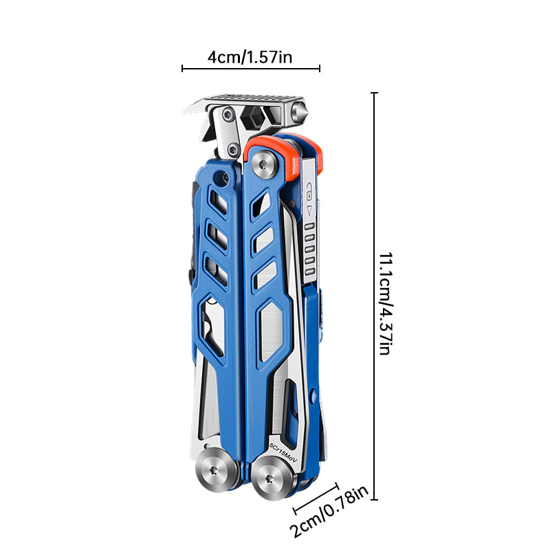 Compact Folding Multi-Tool with Pliers, Knife and Nail Puller