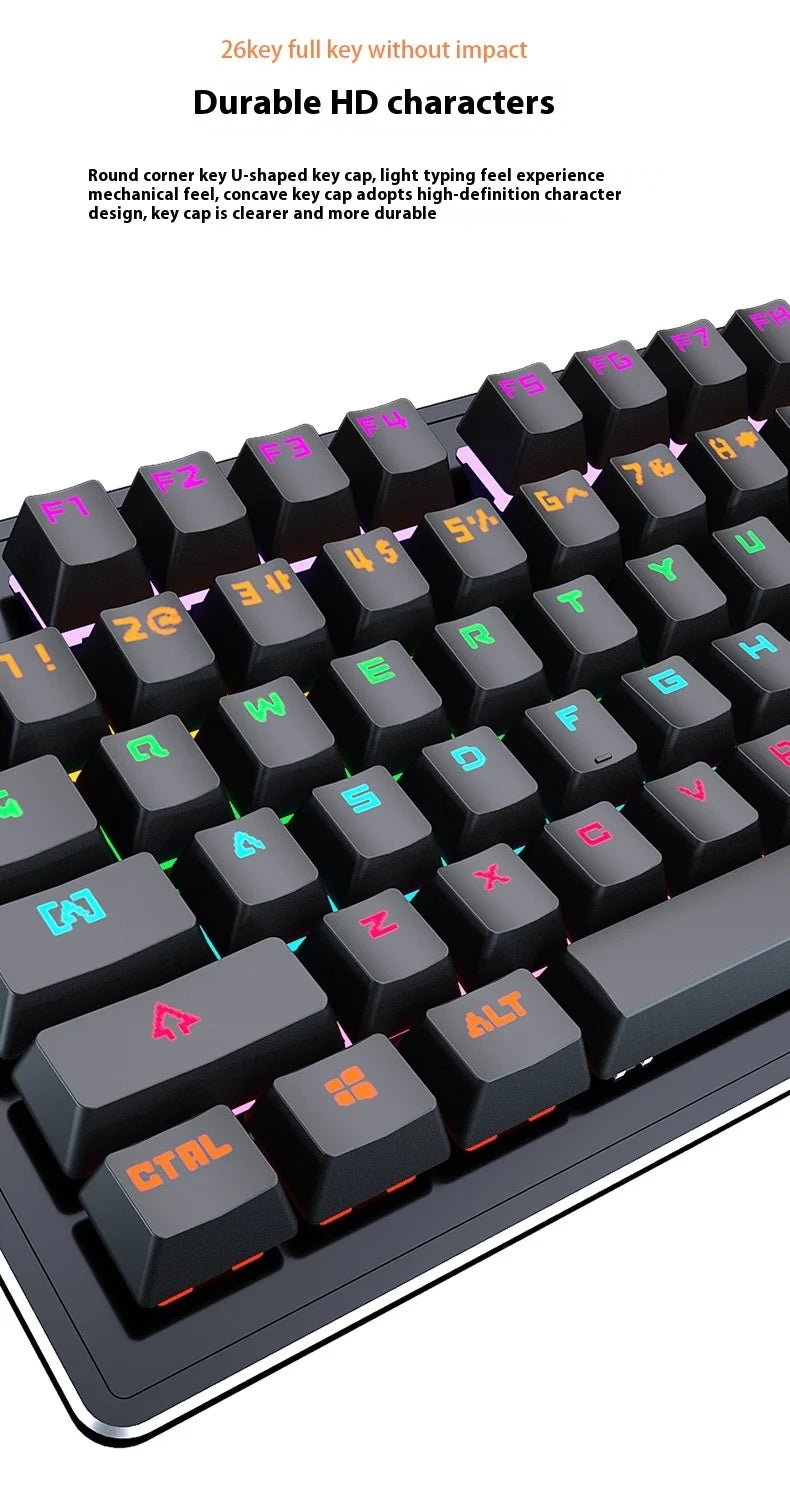 K880 104-Key Hot-Swappable Wired Mechanical Keyboard