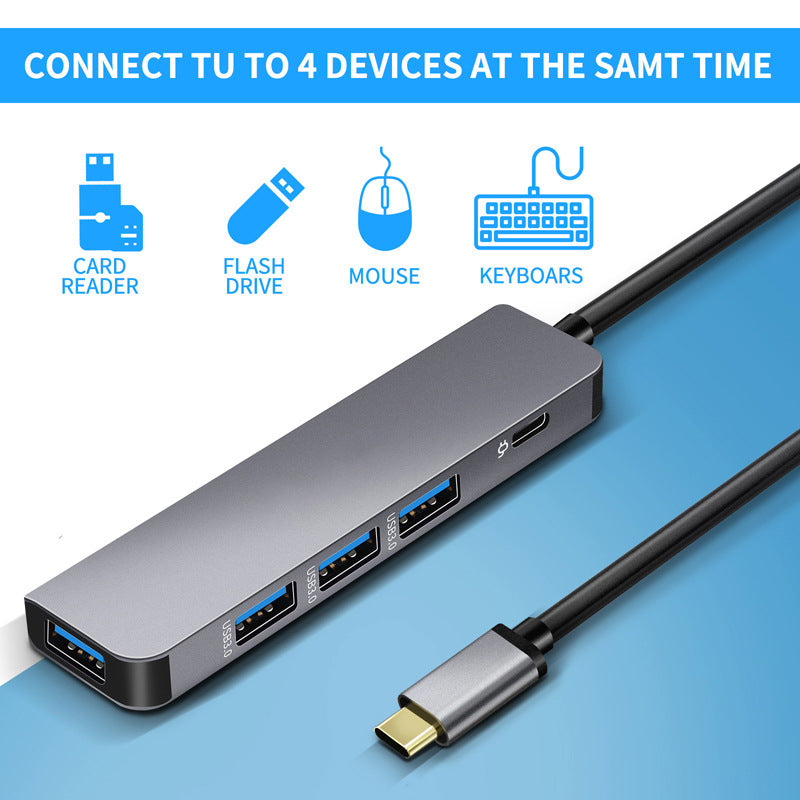 USB-C 3.0 Hub with 4 USB Ports and PD Charging Port