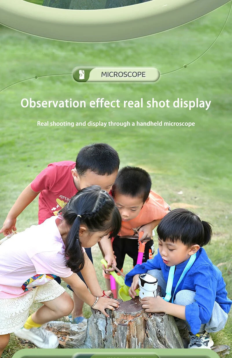 Pocket Handheld LED Microscope with Display and Memory Card