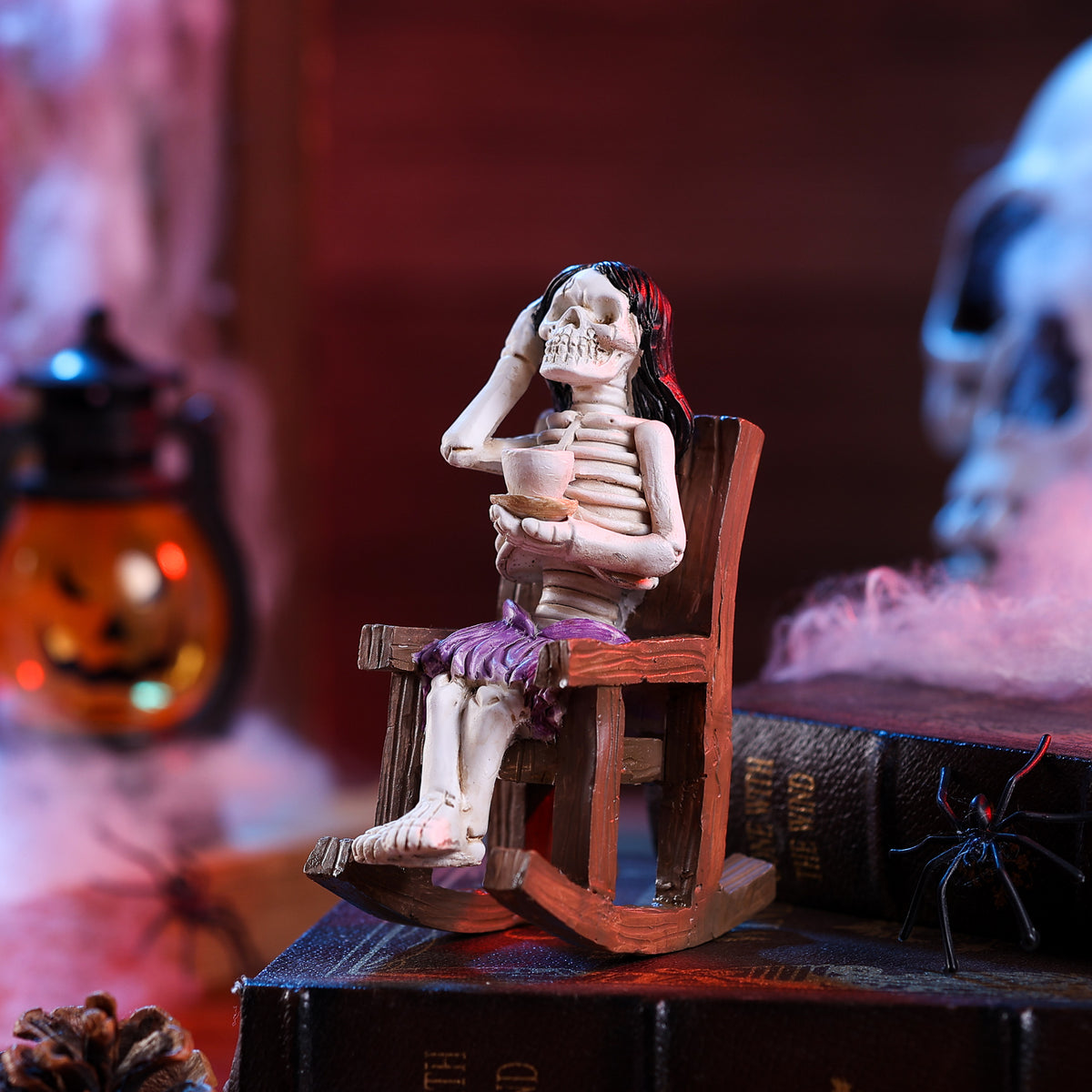 White Resin Halloween Skeleton Decoration