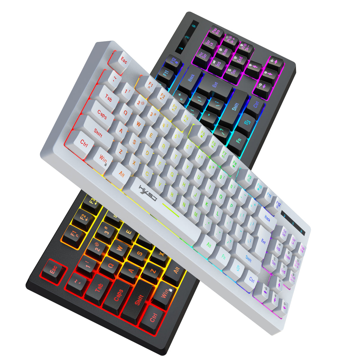L100 87-Key 2.4G Wireless RGB Membrane Keyboard