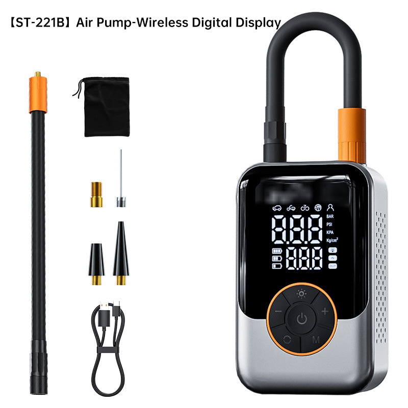 Portable Wireless Tire Inflator with Digital Display – 150 PSI Cordless Air Pump