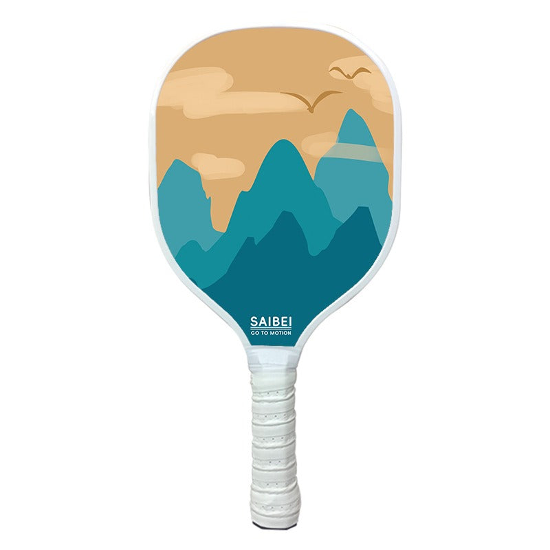 Beginner Pick Racket Paddle with Solid Wood Core and PU Grip