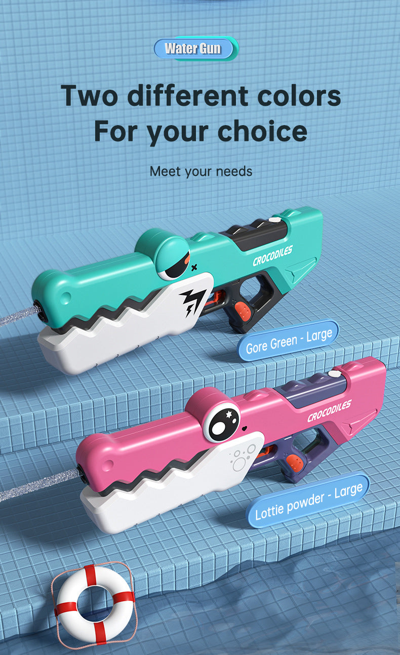 Automatic Electric Crocodile Water Gun, Small and Large