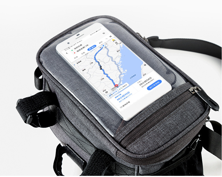 5L Bicycle Handlebar Bag with 6.5-Inch Touchscreen Window