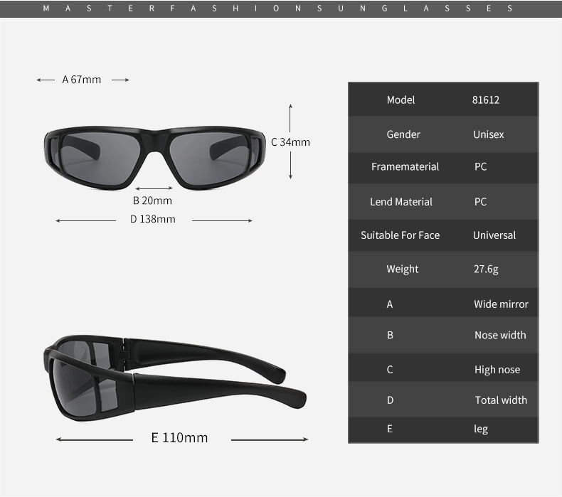 Small-Frame Sport Sunglasses – 81612