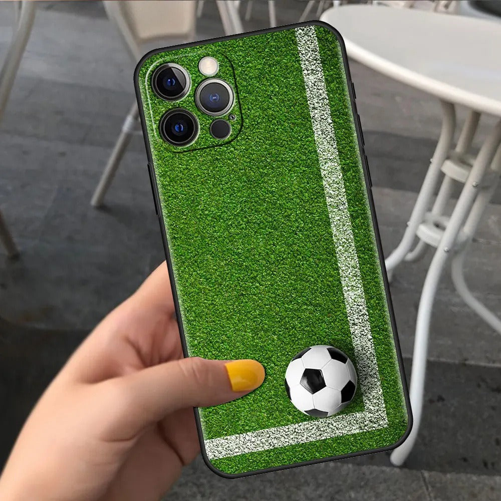 TPU Soccer Phone Case for iPhone 5–15 Series
